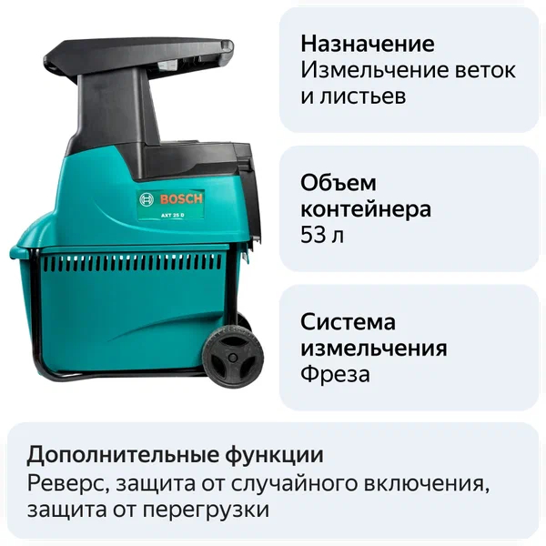 Измельчитель садовый Bosch AXT 25 D (100)