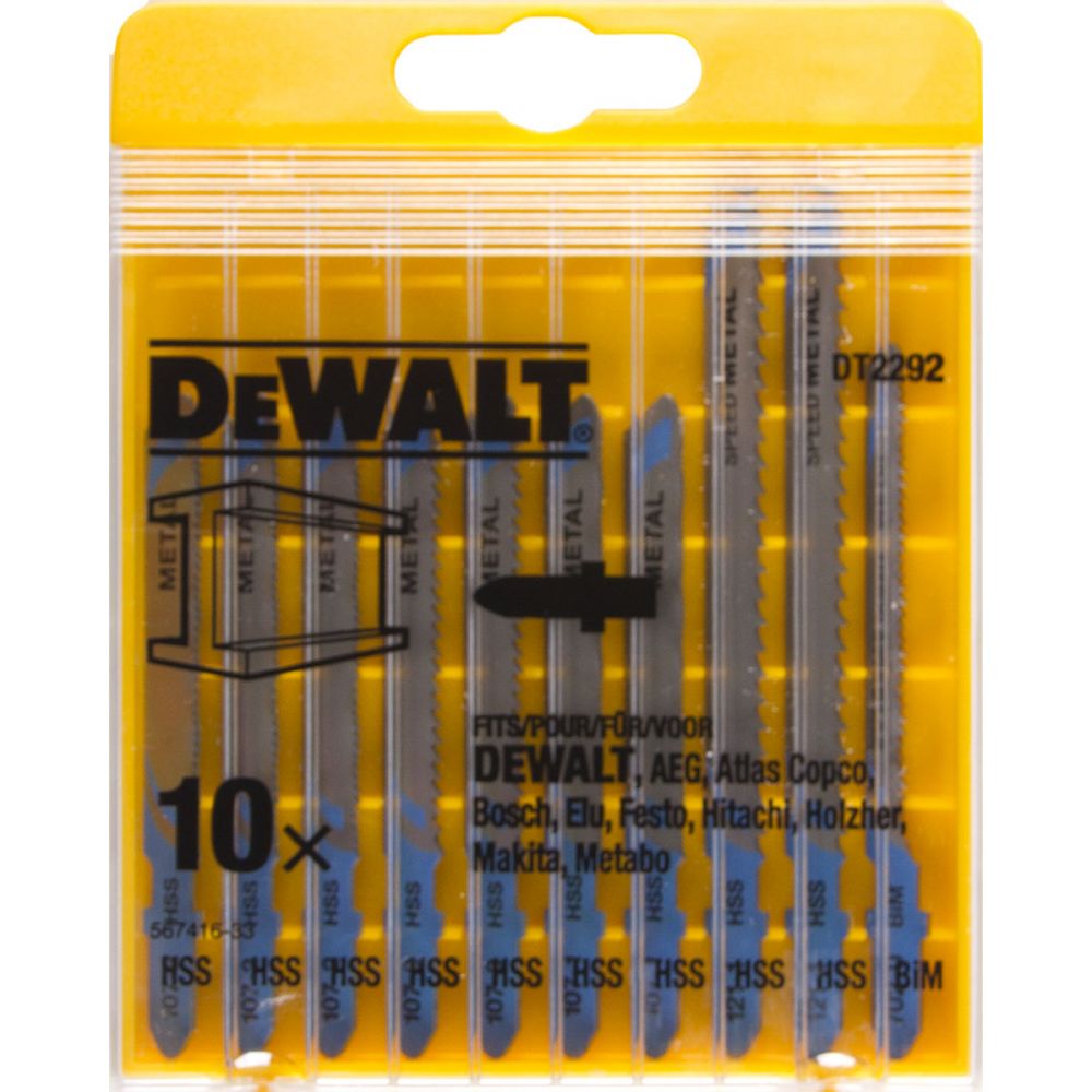 Набор пилок DeWalt 10шт DT2292