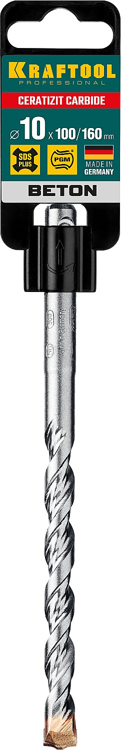 KRAFTOOL Ceratizit Carbide, 10 х 160 мм, SDS-plus бур (29320-160-10)