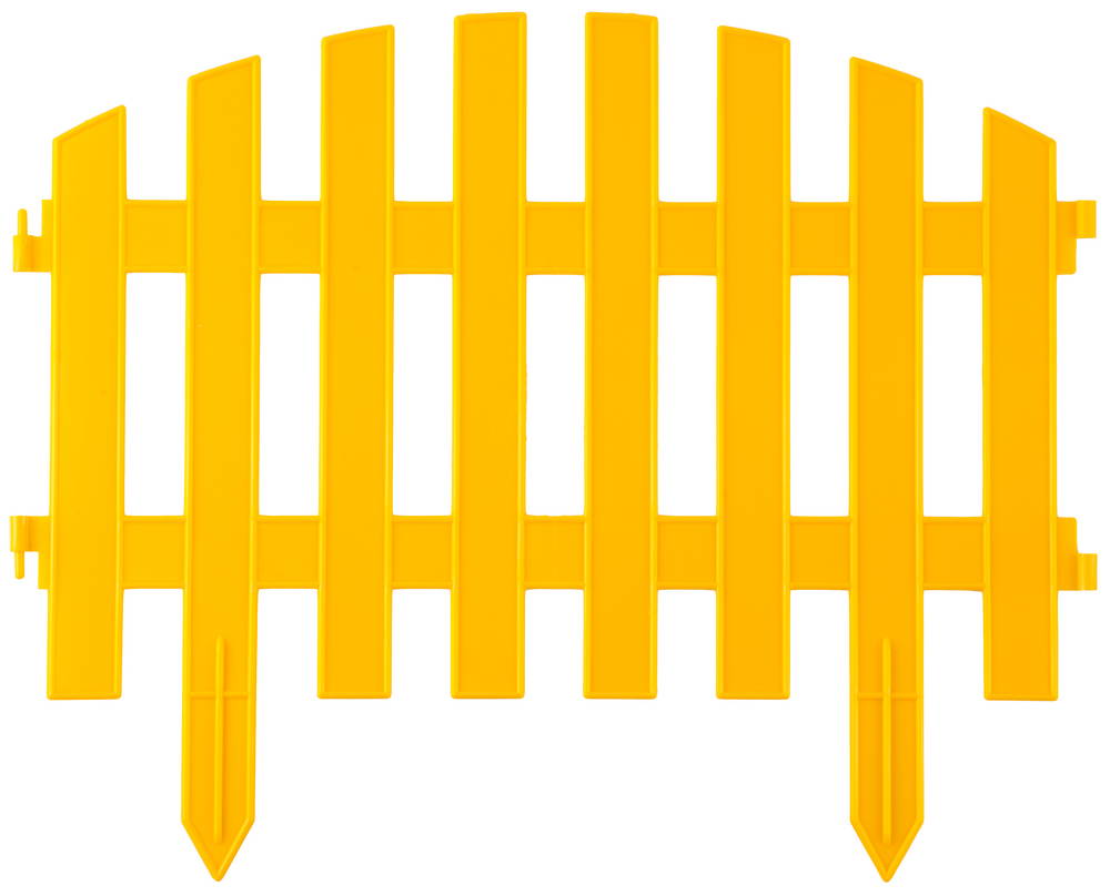 GRINDA Ар Деко, 28 х 300 см, желтый, 7 секций, декоративный забор (422203-Y)