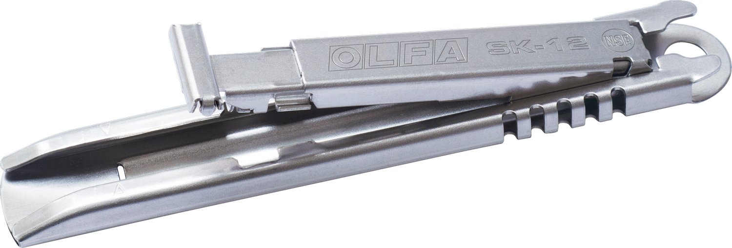 OLFA металлический корпус, безопасный нож с трапециевидным лезвием (OL-SK-12)