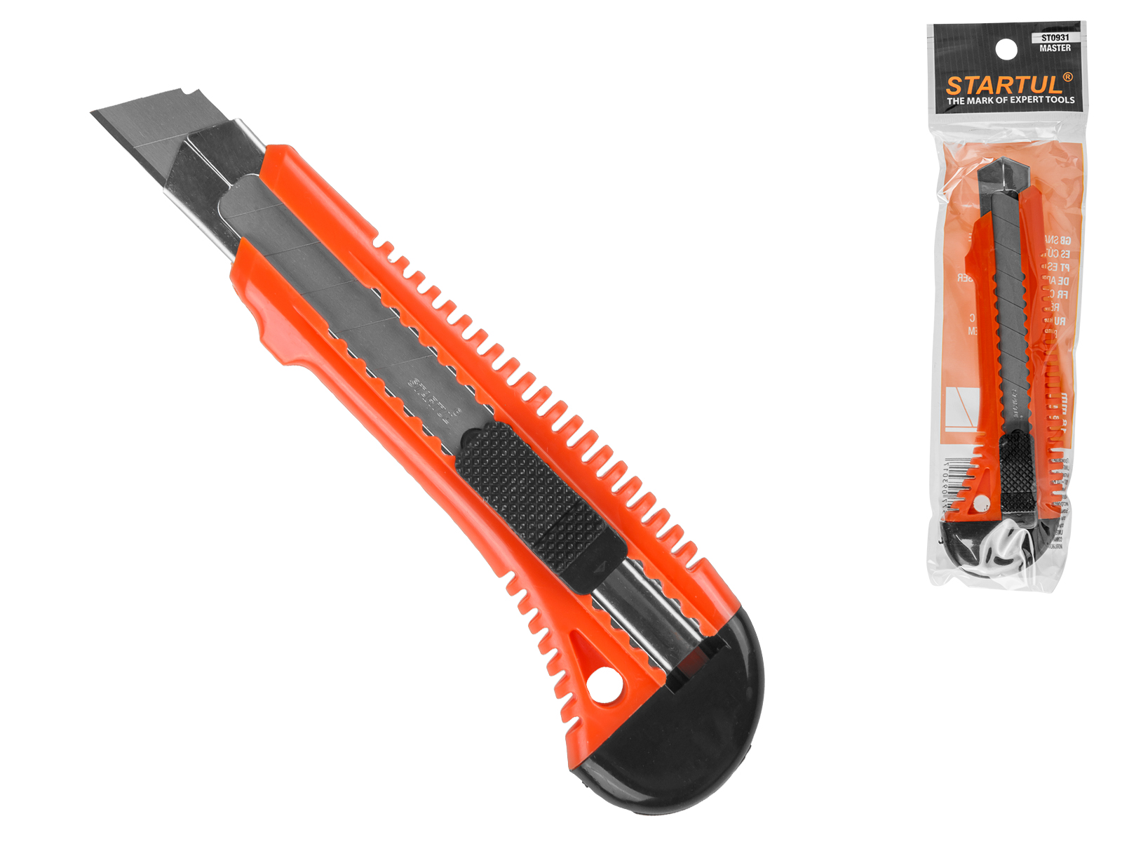 Нож пистолетный с выдвижным лезвием 18мм STARTUL MASTER (ST0931)