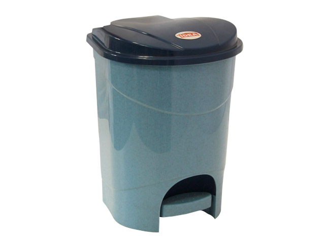 Контейнер для мусора с педалью 11л (голубой мрамор) IDEA (М2891)