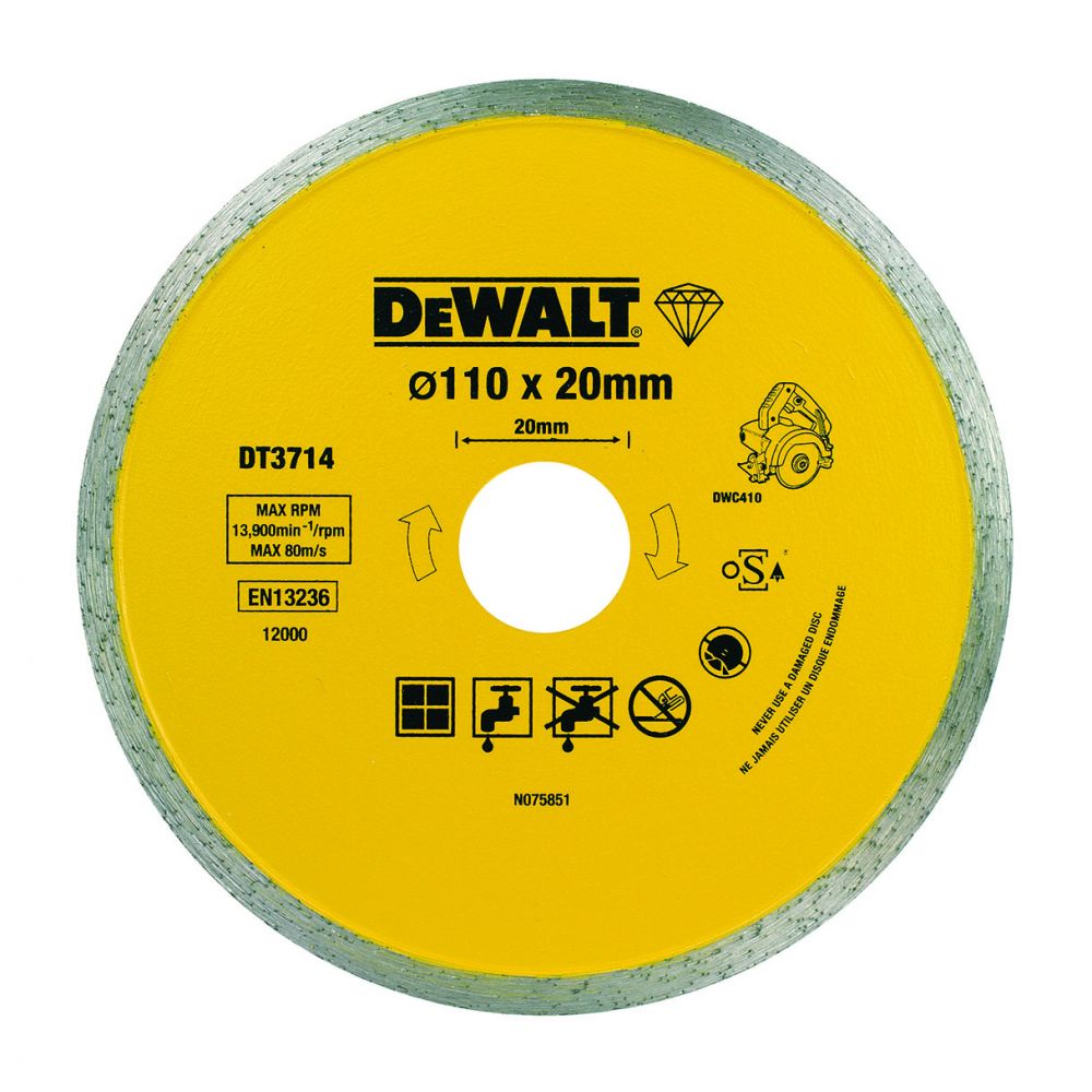 Круг алмазный DeWalt ф110 керамика DT3714