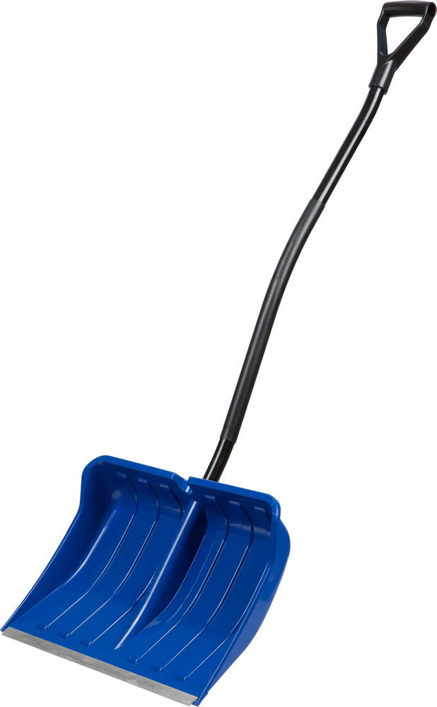 Снеговая лопата ЗУБР АРКТИКА 550 мм пластиковая с алюминиевой планкой эргономичный металлический черенок V-ручка