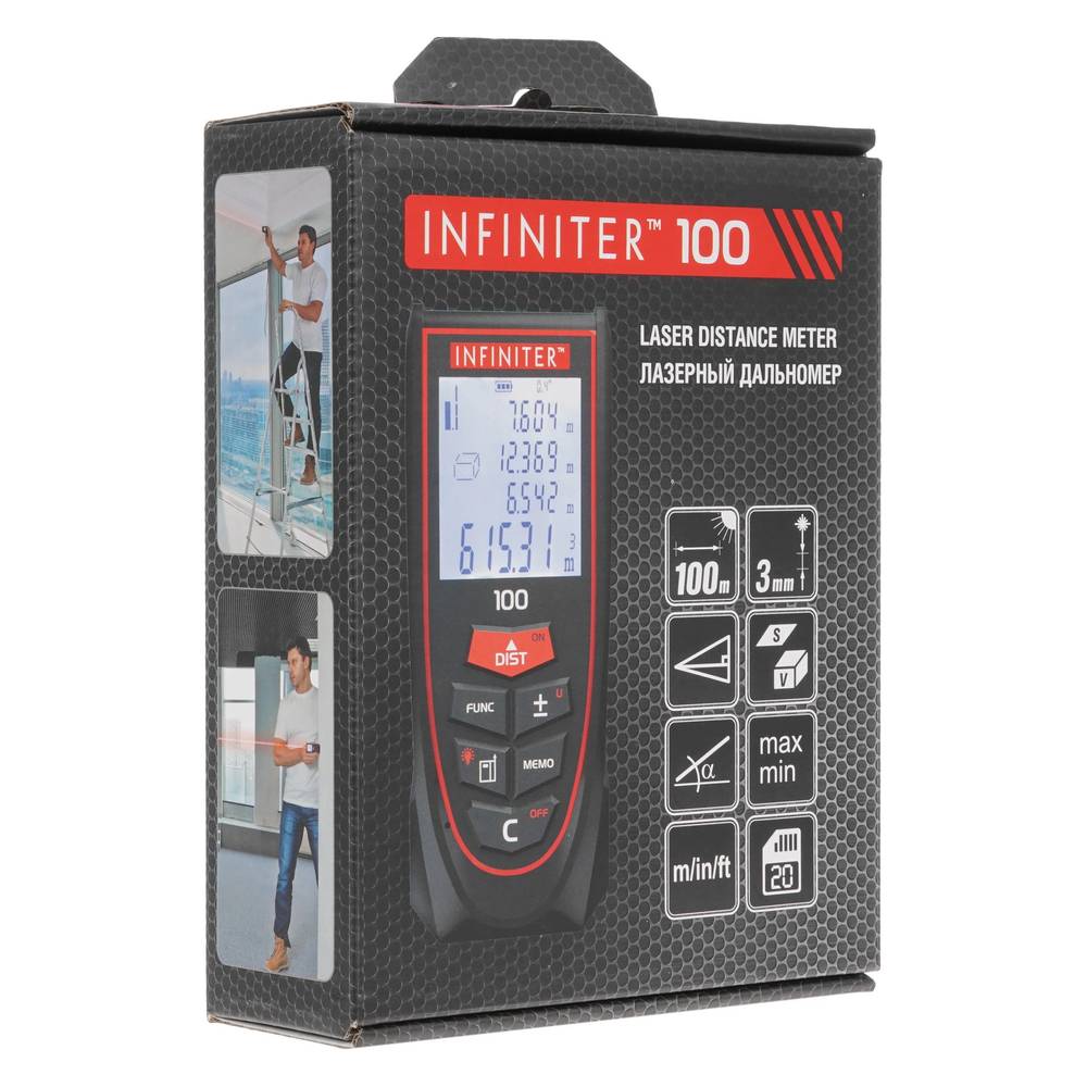 Измеритель длины лазерный INFINITER 100