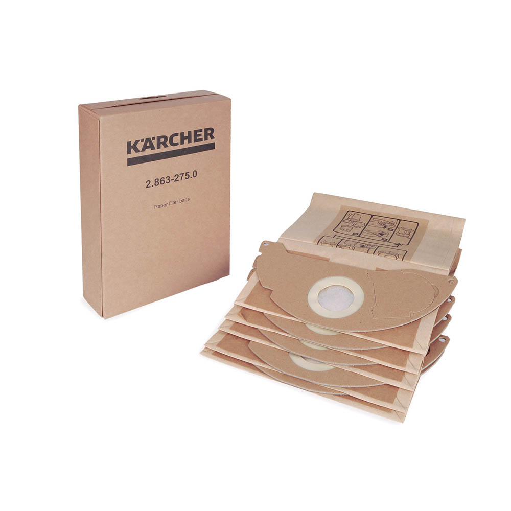 Фильтр-мешки бумажные Karcher 5pc. WD 2 brown