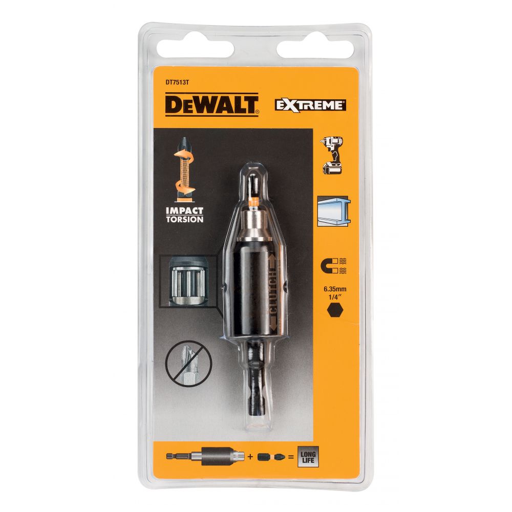 Держатель бит с гасителем удара DeWalt DT7513T, 5.5Нм