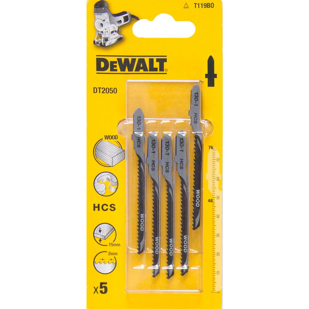 Набор пилок для лобзика T119BO DeWalt 5шт (DT2050)