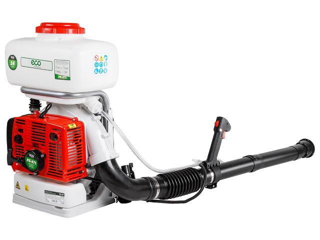 Опрыскиватель ранцевый бензиновый ECO PS-471 (2Т двигатель 3,5л.с., бак 14 л, произв-сть воздушной смеси 1260м3/ч, расход жидкости до 3,0 л/мин) (EC15