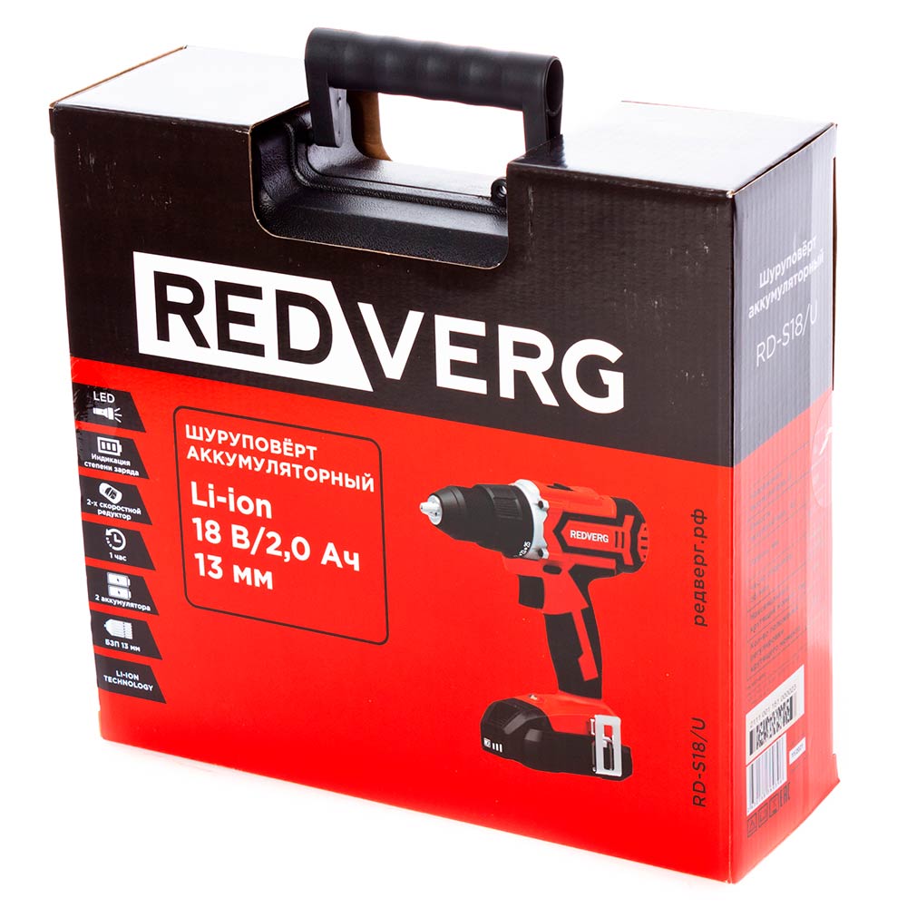 Шуруповерт аккумуляторный REDVERG RD-S18/U