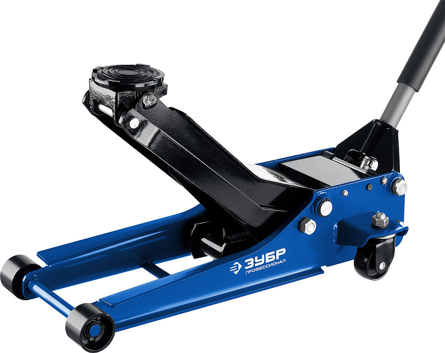 ЗУБР X85, 2.5 т, 75 - 515 мм, универсальный гидравлический подкатной домкрат для СТО, Профессионал (43051-3)