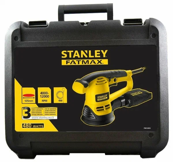 Машина плоско-шлифовальная эксцентриковая Stanley FME440K