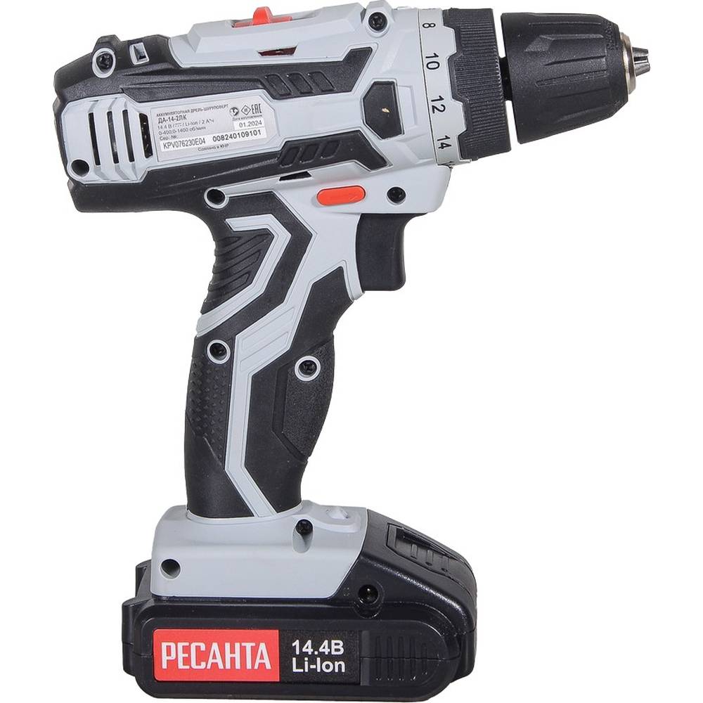 Дрель-шуруповерт аккумуляторная ДА-14-2ЛК Ресанта