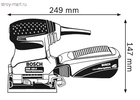Машина плоскошлифовальная Bosch GSS 140 A