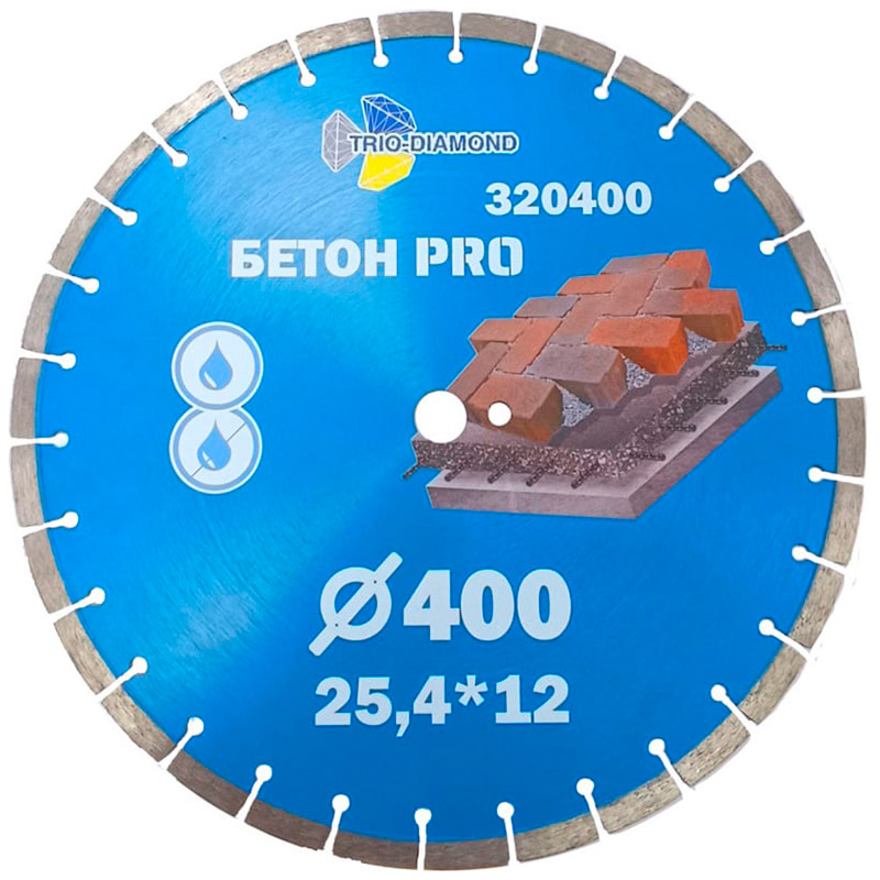 Диск алмазный Trio-Diamond 400*25,4*12 Бетон Pro 320400