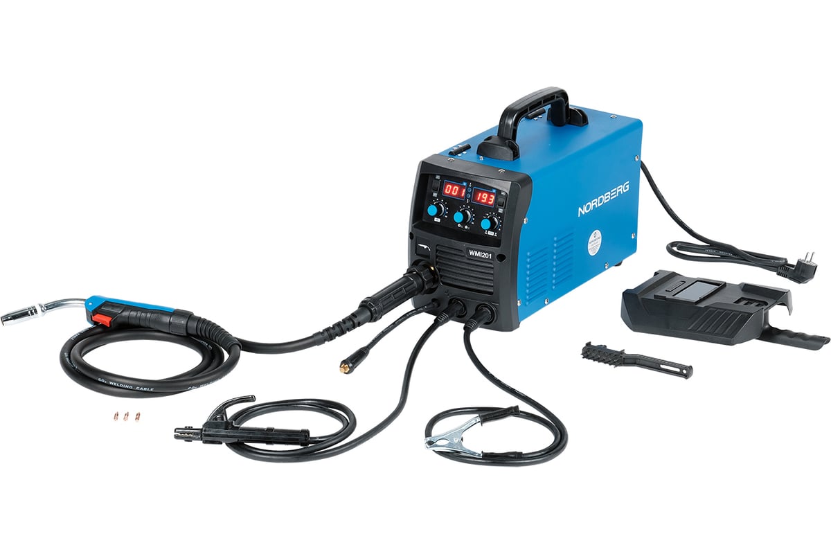 Аппарат сварочный инверторный MIG+MMA, 220 В NORDBERG WMI201