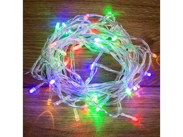 Гирлянда "Твинкл лайт" 6 м, прозр. ПВХ, 40 LED, мультиколор NEON-NIGHT