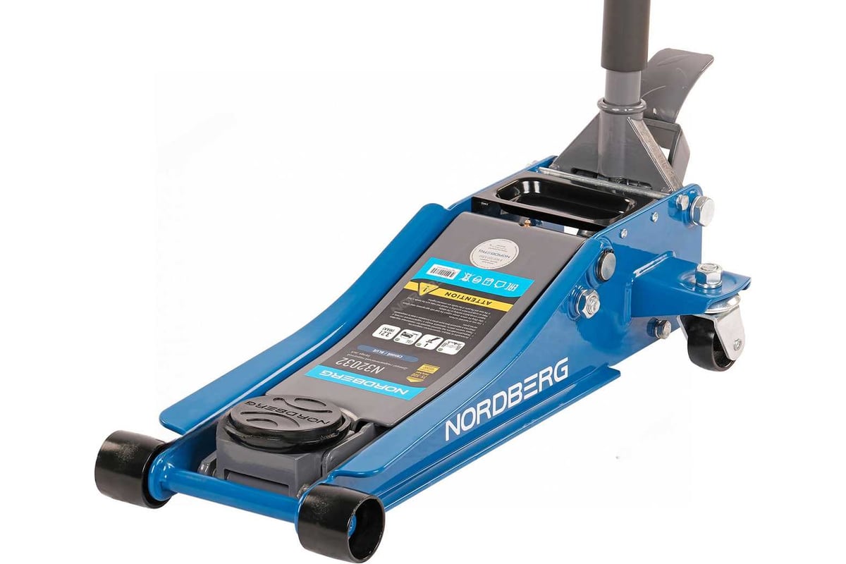 Домкрат подкатной 3 т, супернизкий подхват, педаль NORDBERG N32032