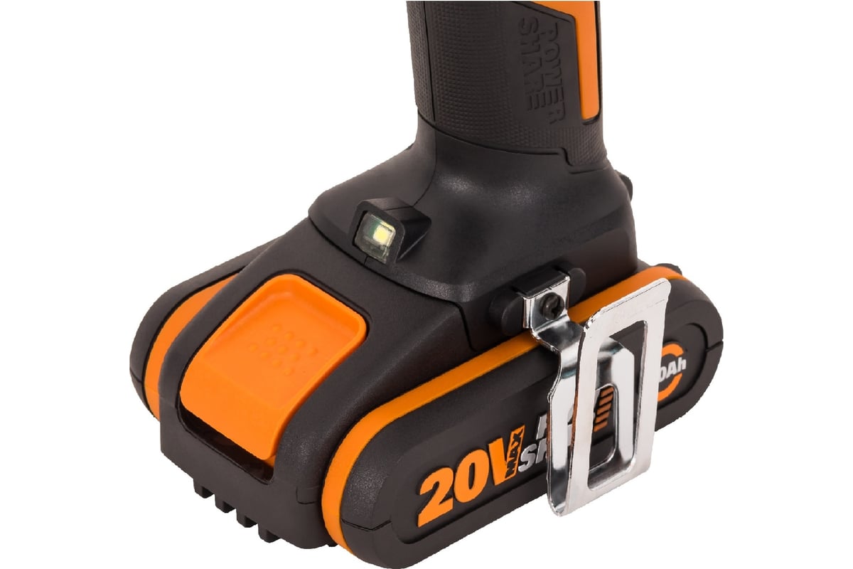 Дрель-шуруповерт аккумуляторная WORX WX108, 45Нм, 20В, 2Ач x2, ЗУ 2А, кейс