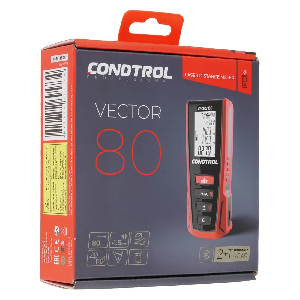 Измеритель длины лазерный CONDTROL Vector 80