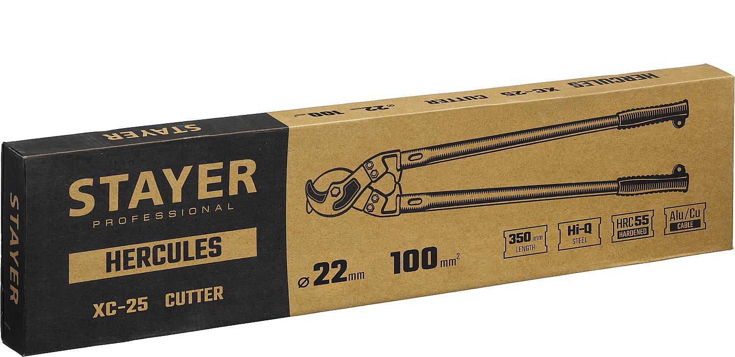 STAYER Hercules XC-25, d 25 мм, 350 мм, кабелерез, Professional (2334-35)