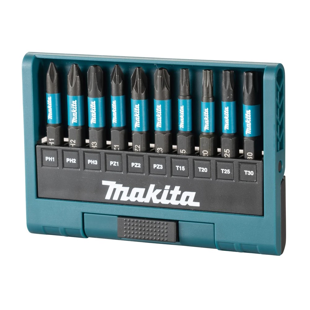 Шуруповерт аккумуляторный Makita DF347DWE+Набор бит Makita Impact Black 50 мм 10 шт