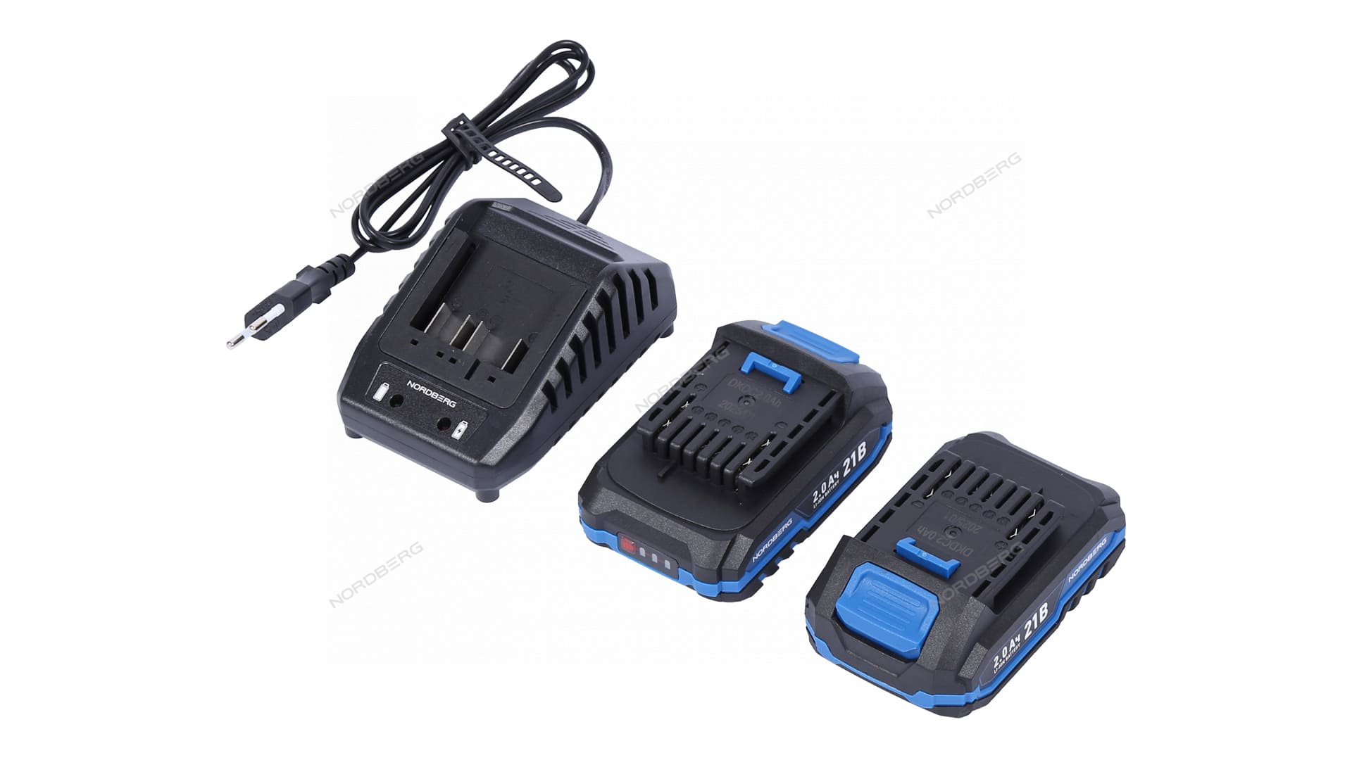 Шуруповерт аккумуляторный макс.диам. сверла 13 мм, 21 В, 70 Нм с 2 аккумуляторами и зарядным уст-вом NORDBERG NE106K