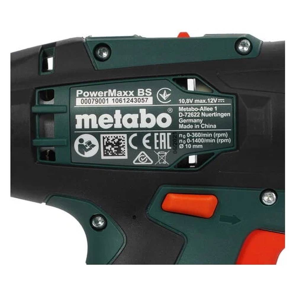 Шуруповерт аккумуляторный Metabo PowerMaxx BS(патрон,кейс)