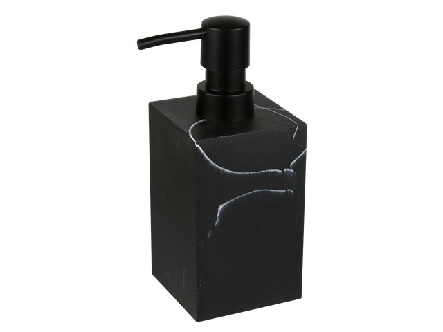 Диспенсер (дозатор) для мыла MARBLE, черный, PERFECTO LINEA (Композитный материал: полирезин под натуральный камень) (35-000011)