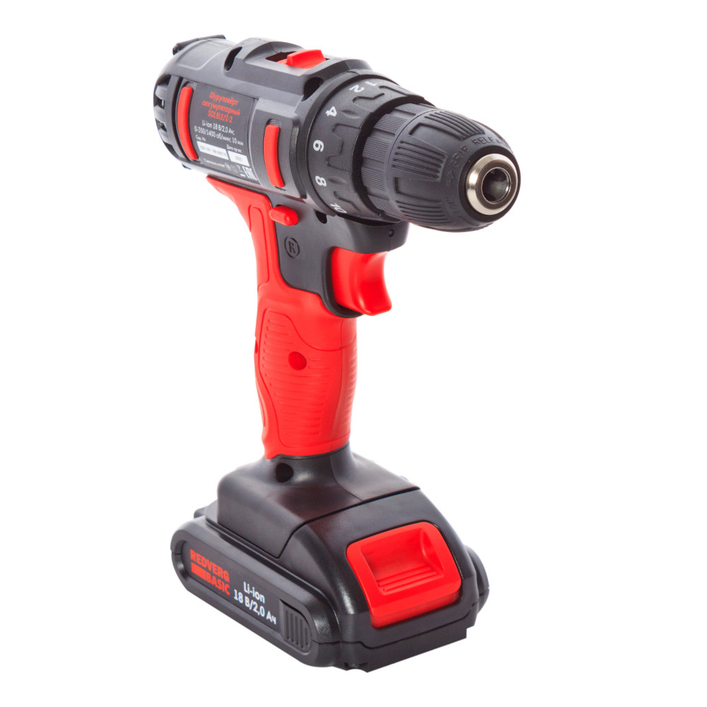Шуруповерт аккумуляторный REDVERG Базовый/Basic SD18LE/2-2