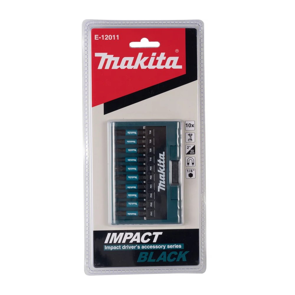 Шуруповерт аккумуляторный Makita DF333DWAE+Набор бит Makita Impact Black 50 мм 10 шт