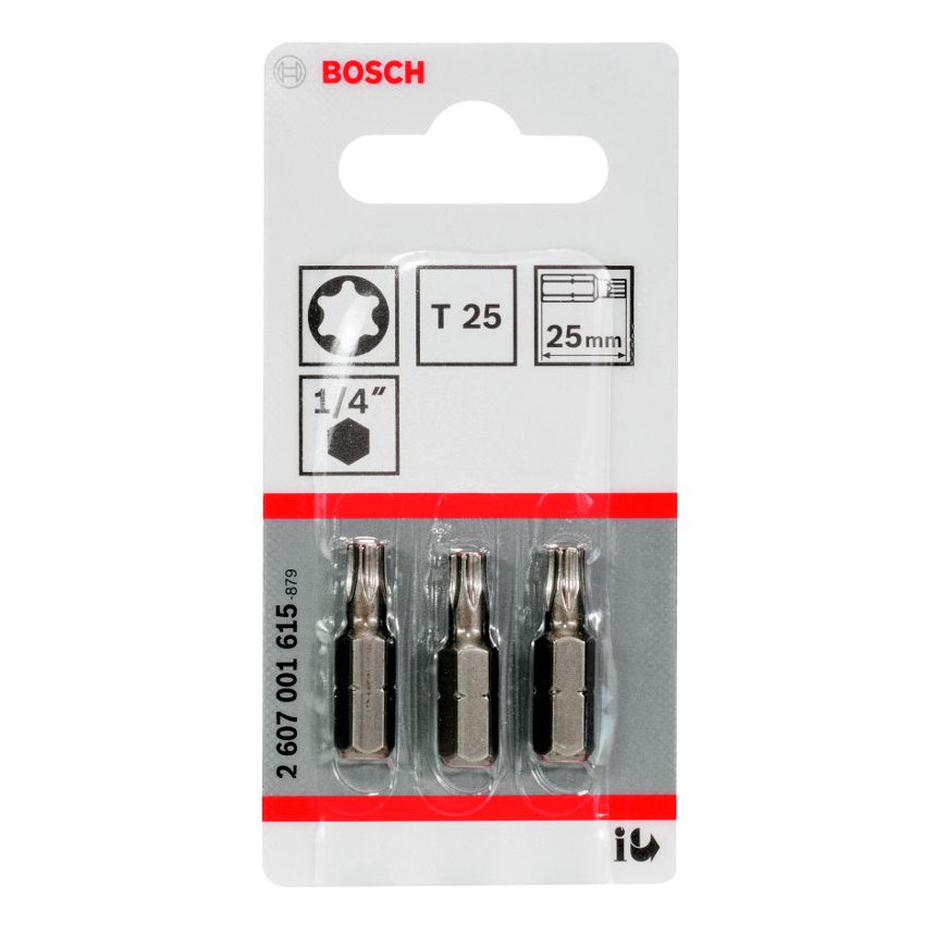 Набор бит 3 шт Bosch TORX T25 XH 25мм (615)