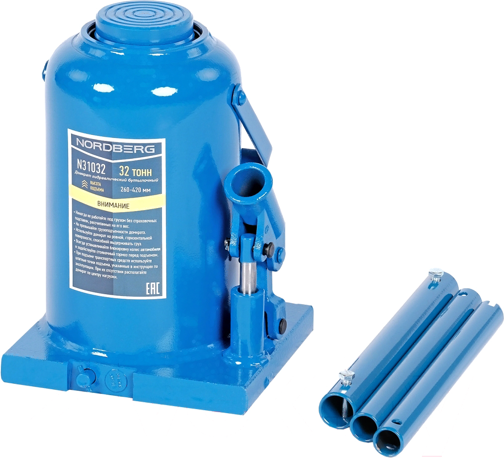 Домкрат бутылочный, 32 т NORDBERG N31032