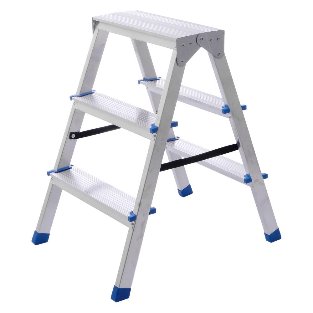 Стремянка алюминиевая двухсторонняя 3 ступени AS203