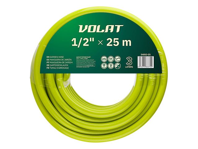 Шланг поливочный 1/2" 25м ВОЛАТ (3 слоя) (54012-25)