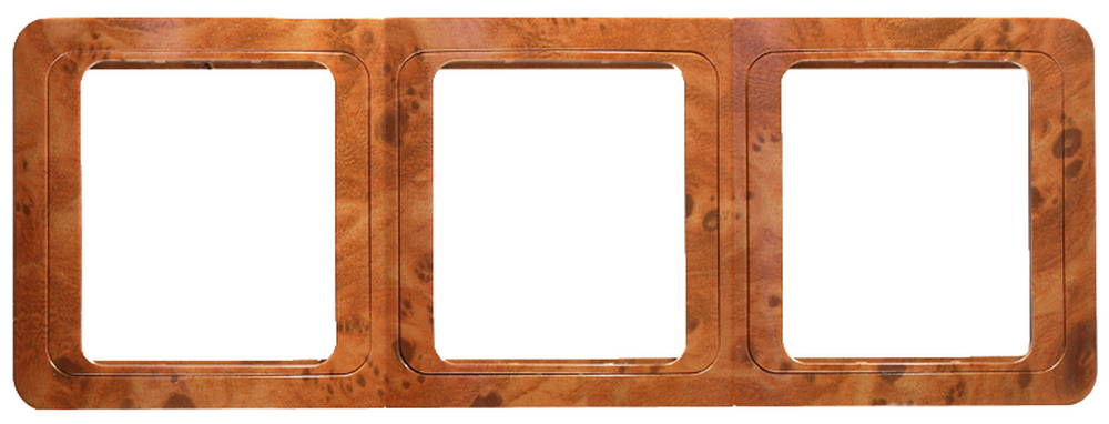 СВЕТОЗАР Гамма, вертикальная, цвет орех тройная, накладная панель (SV-54149-N)