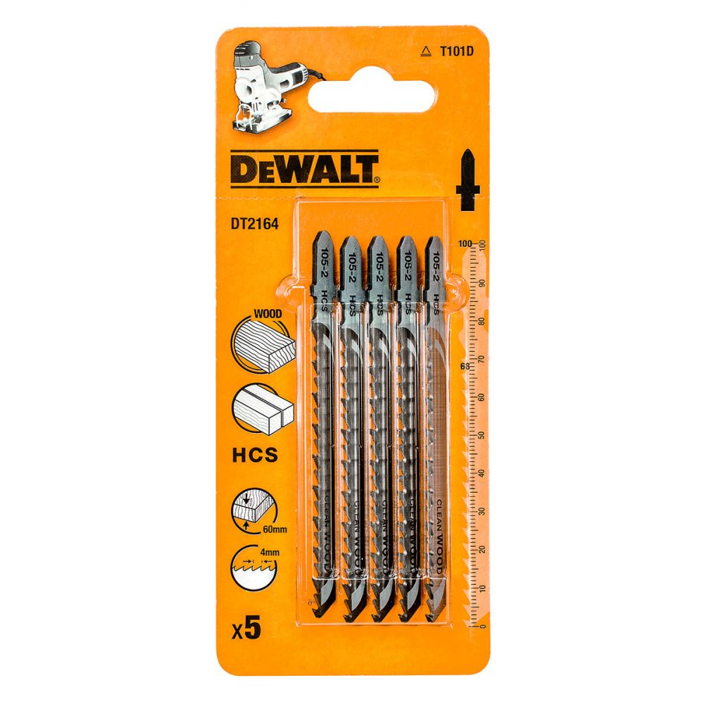 Набор пилок для лобзика T101D DeWalt 5шт (DT2164)