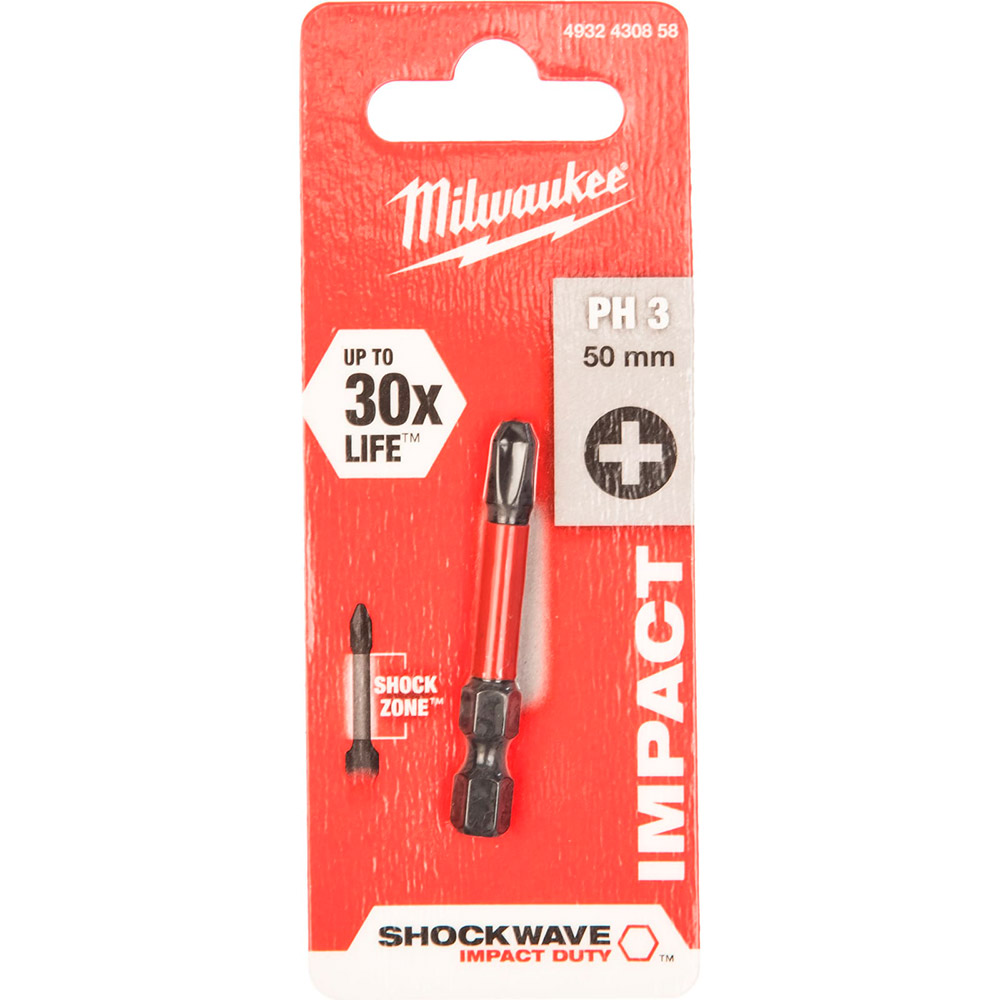 Бита Milwaukee SHOCKWAVE PH3х50 (858)