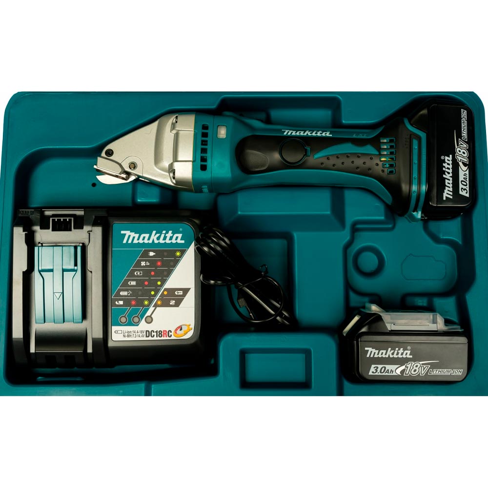 Ножницы аккумуляторные листовые Makita DJS161RFE