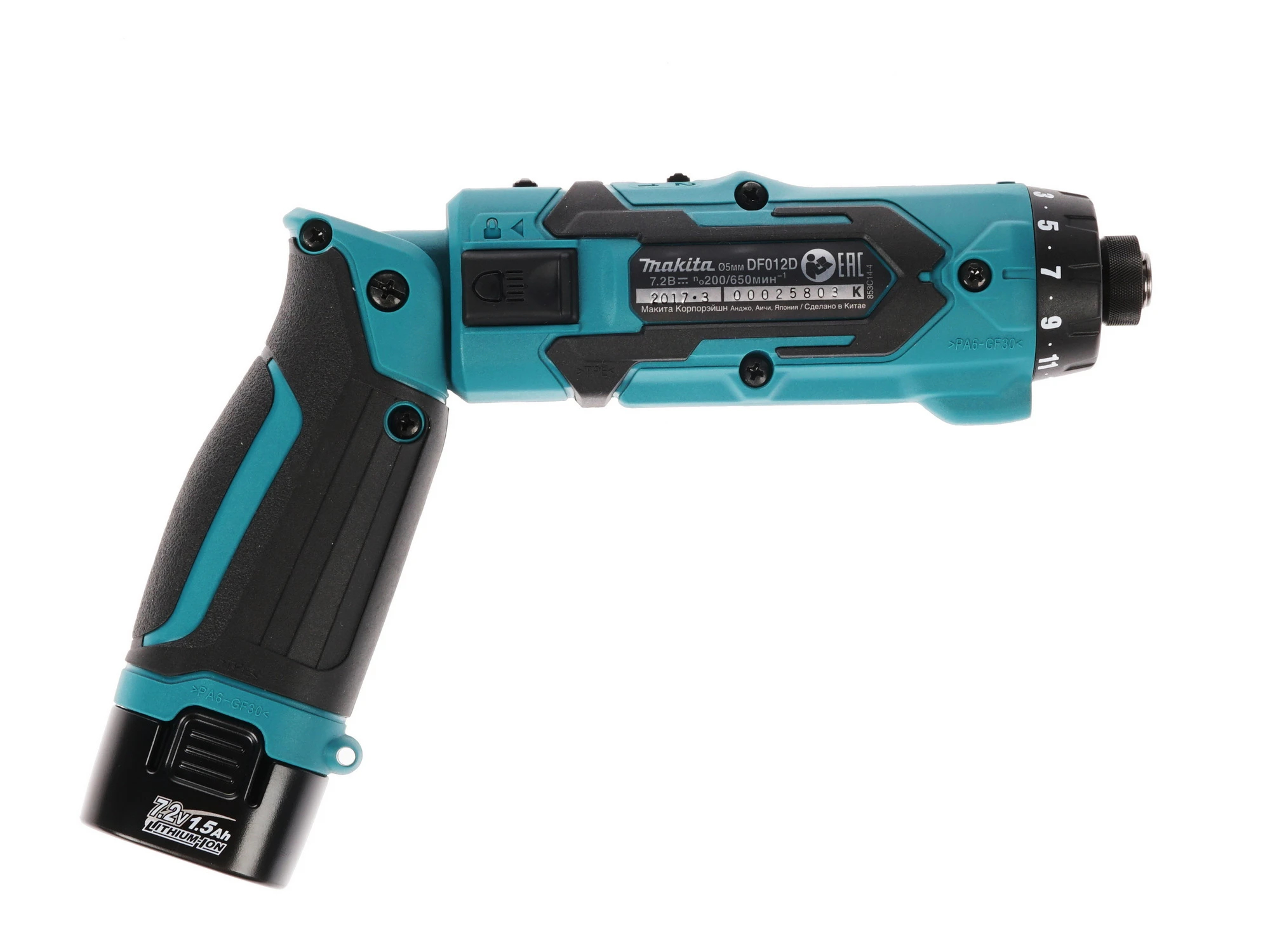 Отвертка аккумуляторная Makita DF012DSE
