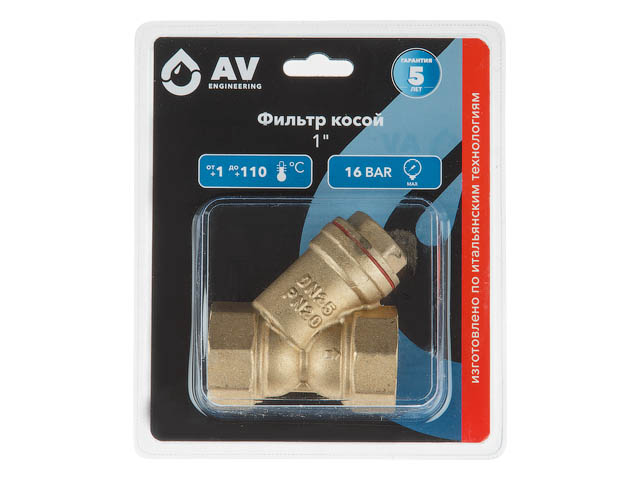 Фильтр косой 1" вн.-вн., AV Engineering (инд. упак.) (AVE3680101)