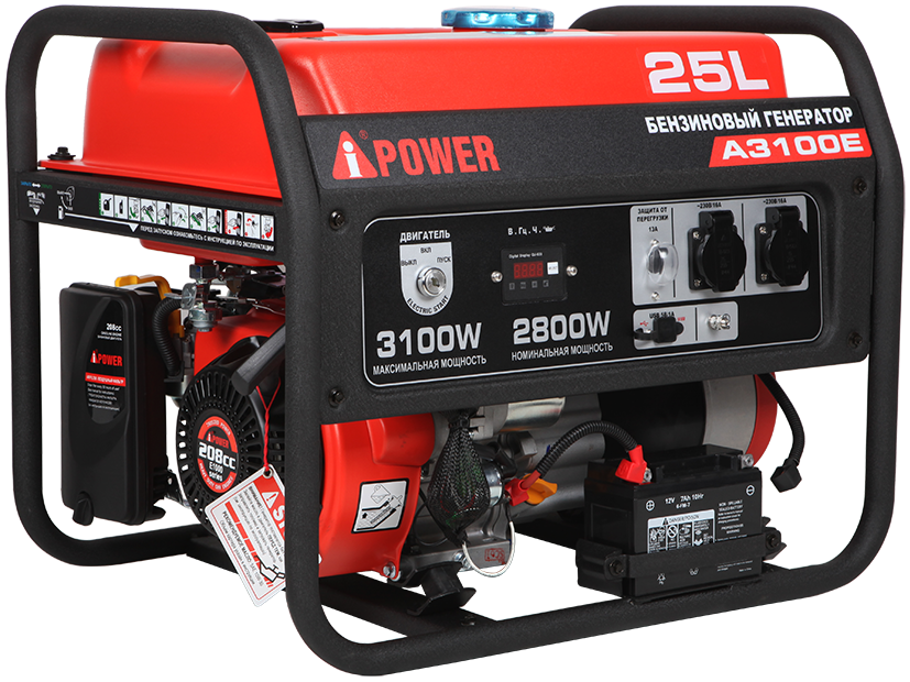 Портативный бензиновый генератор A-iPower A3100E