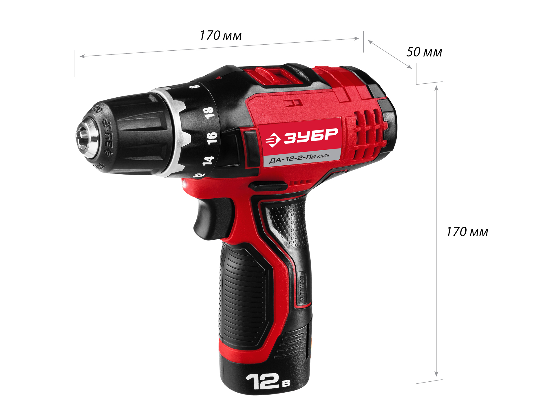 Дрель-шуруповерт 12 В, Li-Ion, ЗУБР
