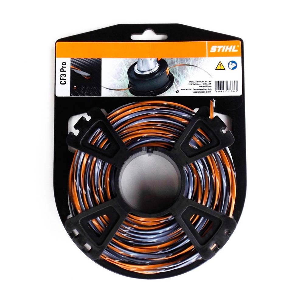 Леска для триммера Stihl 2,7 (26м) Carbon Х-образного сечения оранж/сер