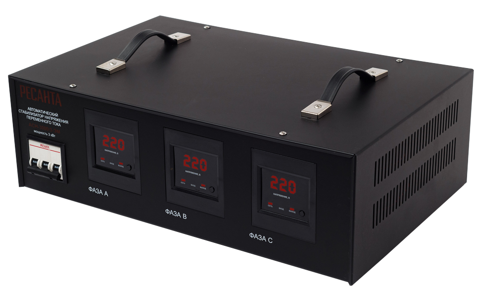 Стабилизатор напряжения Ресанта АСН-3000/3-ЭМ