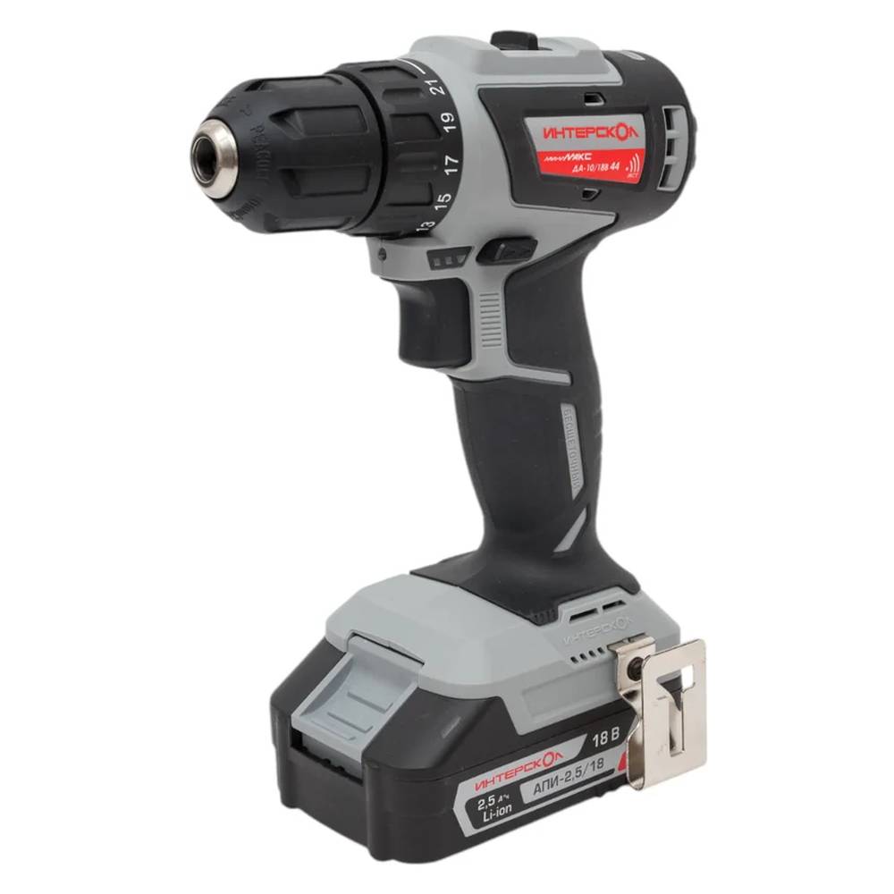 Шуруповерт аккумуляторный ИНТЕРСКОЛ ДА-10/18В МиниМАКС (2 АКК; 2 А*ч, ЗУ)