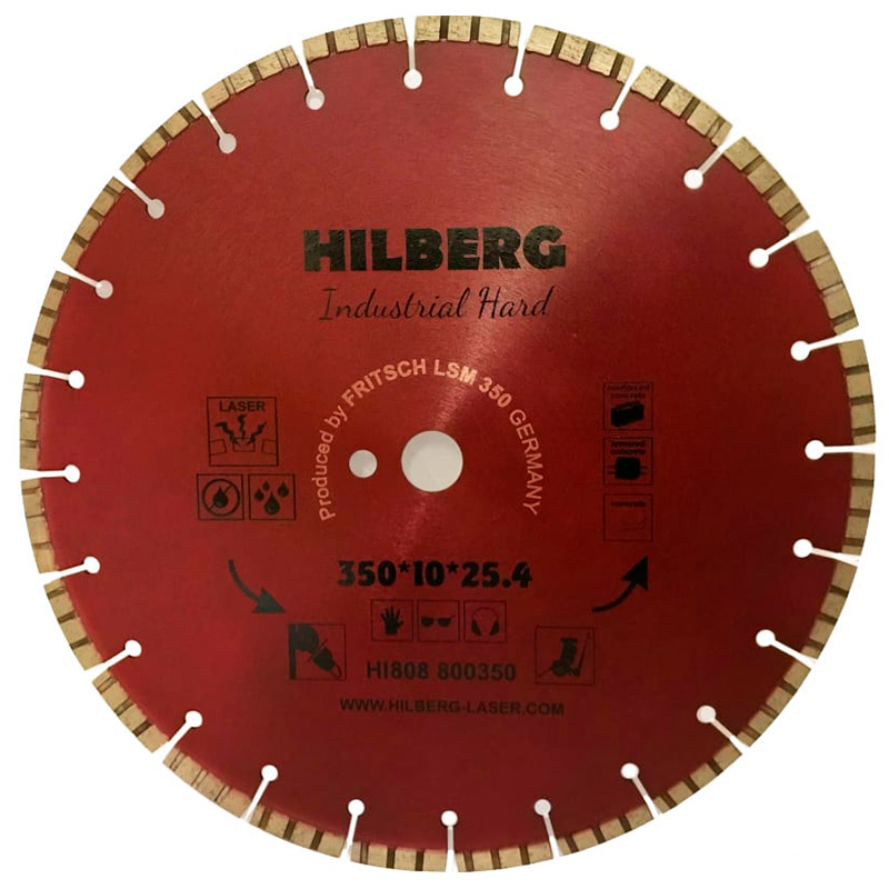 Диск алмазный Hilberg 350*25,4 Industrial Hard HI808
