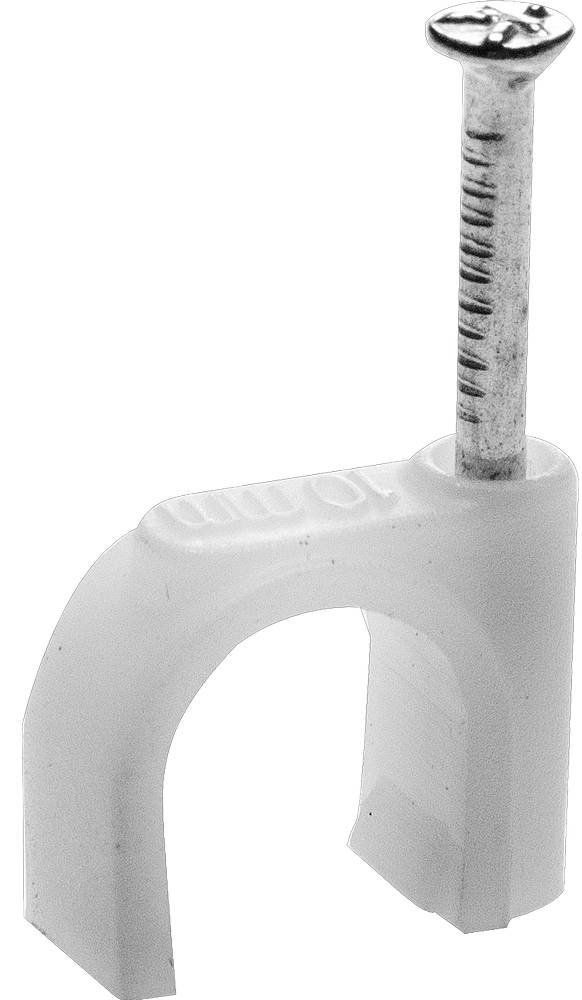 STAYER 12 мм, 60 шт, скоба-держатель для круглого кабеля с оцинкованным гвоздем (4510-12)