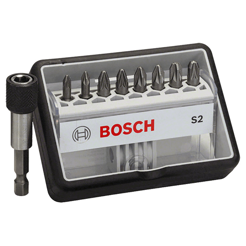 Набор бит Bosch 8шт +держатель PZ 25мм Robust Line (561)